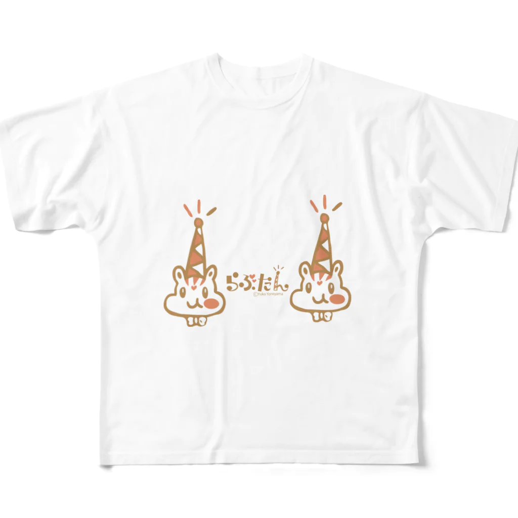 studiopuanpowanのらぶたん ぴぴぴのアンテナ All-Over Print T-Shirt