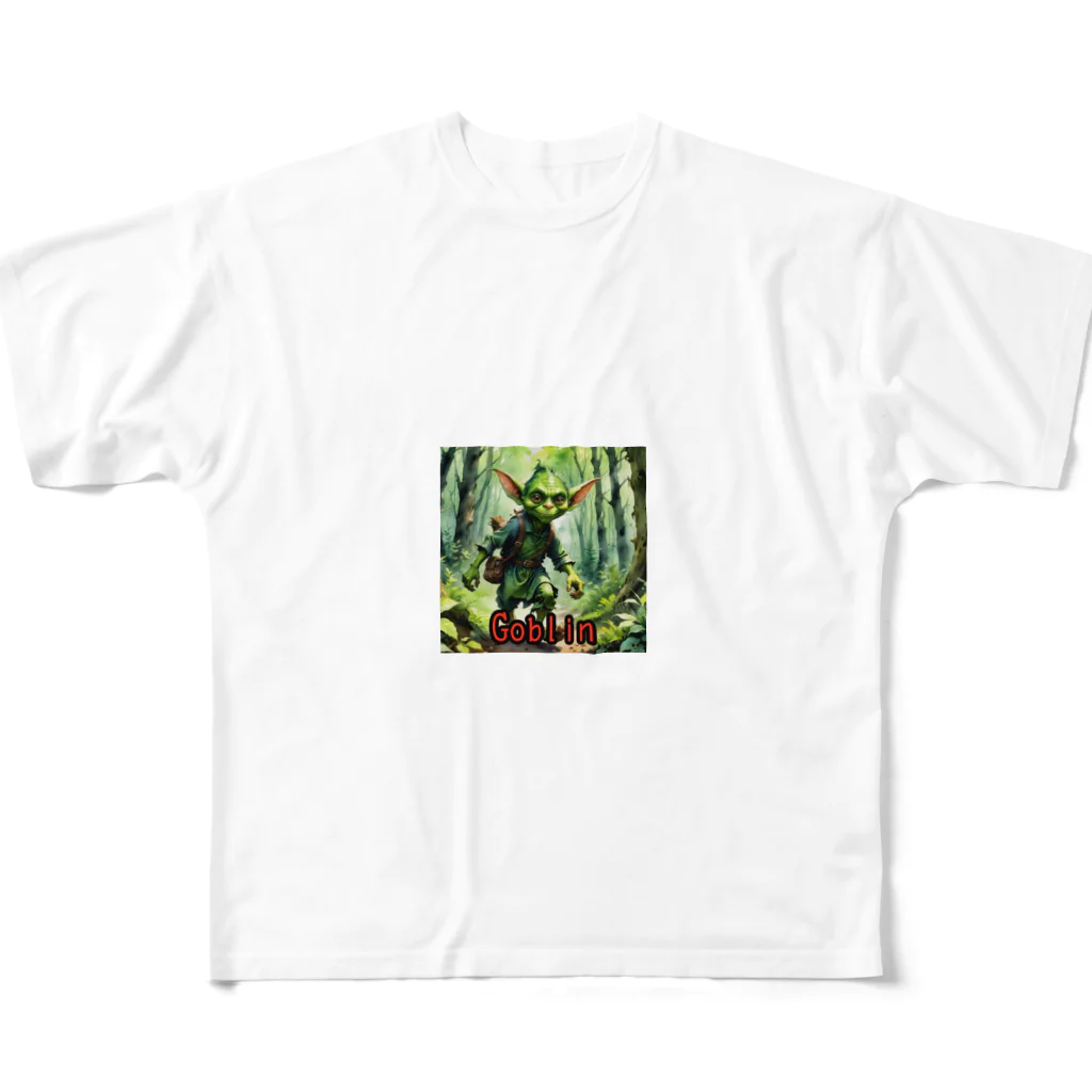 nkbg50のモンスターシリーズ（リアル）：ゴブリン All-Over Print T-Shirt