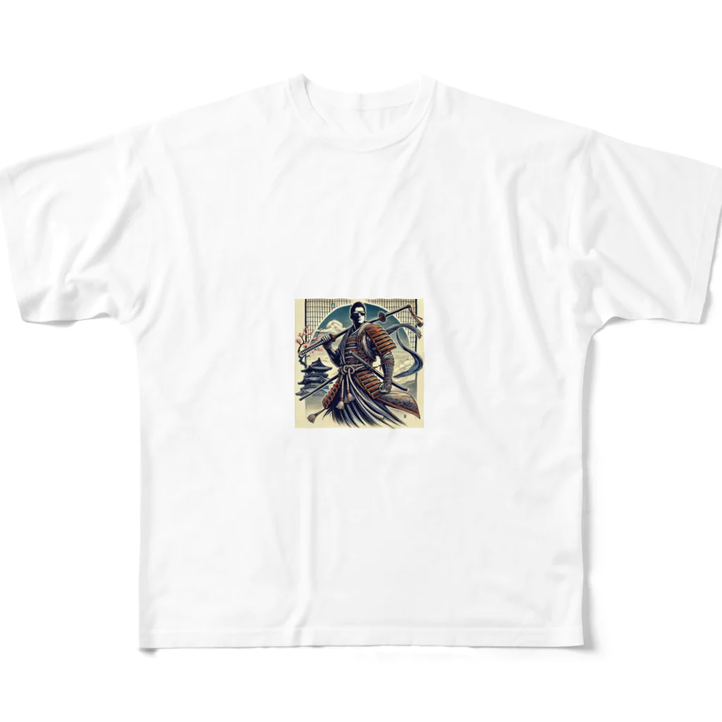 J-traditionの未来剣士BENKEI All-Over Print T-Shirt