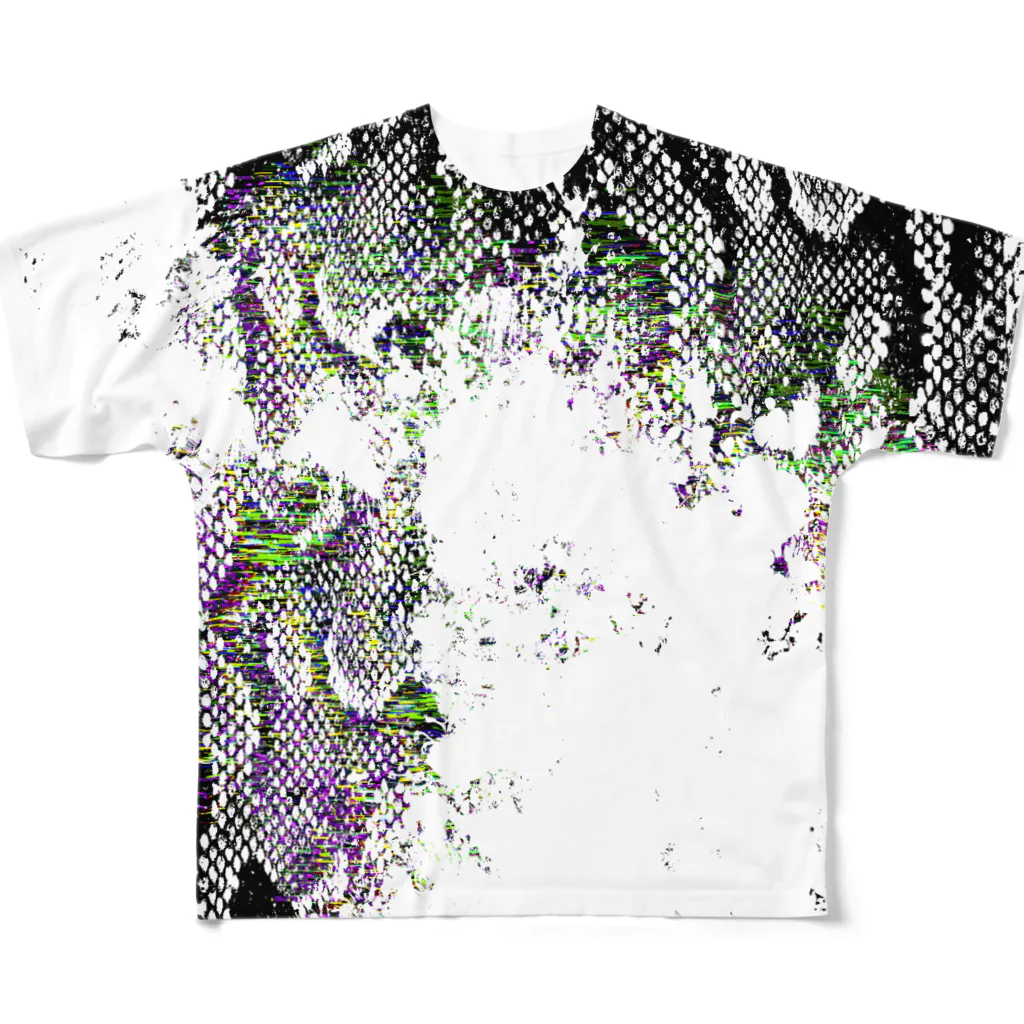 ことり商店のレインボーパイソンT All-Over Print T-Shirt