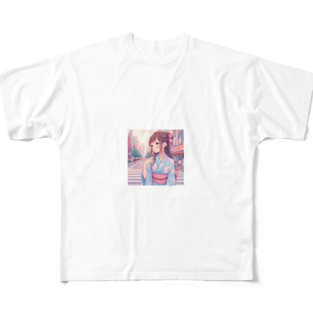 yukatagirlsの「あの人、まだかなあ？」 All-Over Print T-Shirt