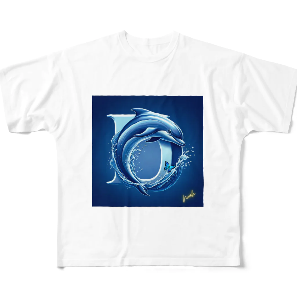 NaturalCanvasのDolphin All-Over Print T-Shirt