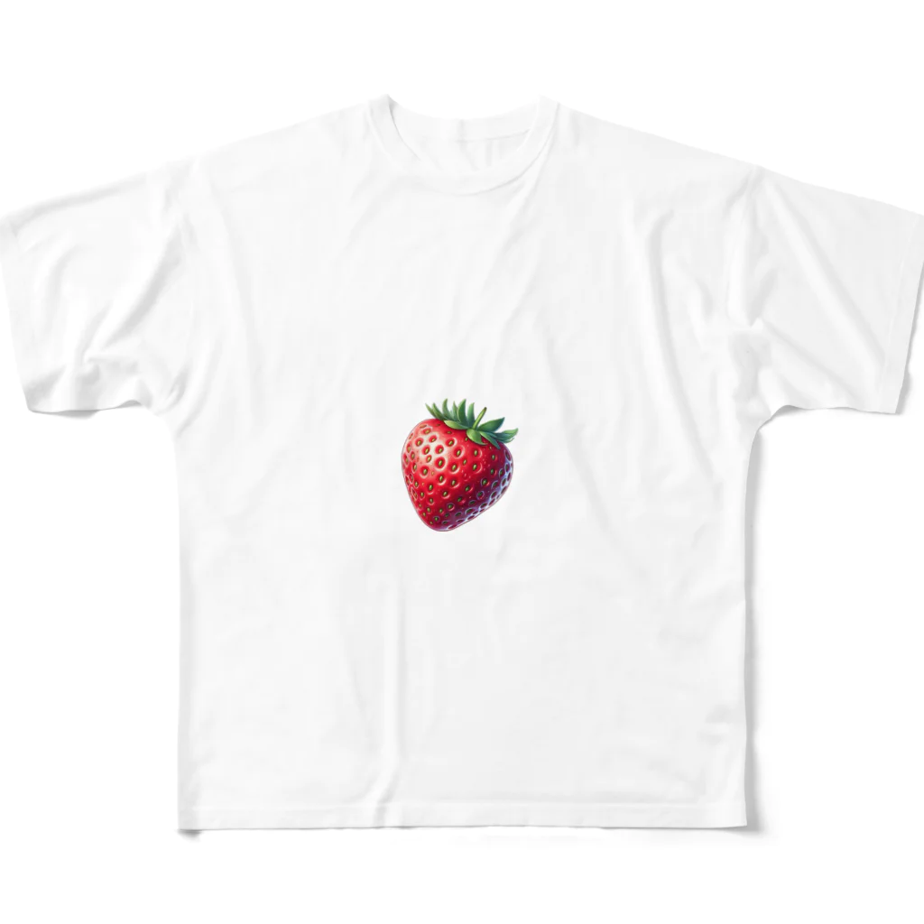 strawberry168のイチゴ柄 フルグラフィックTシャツ