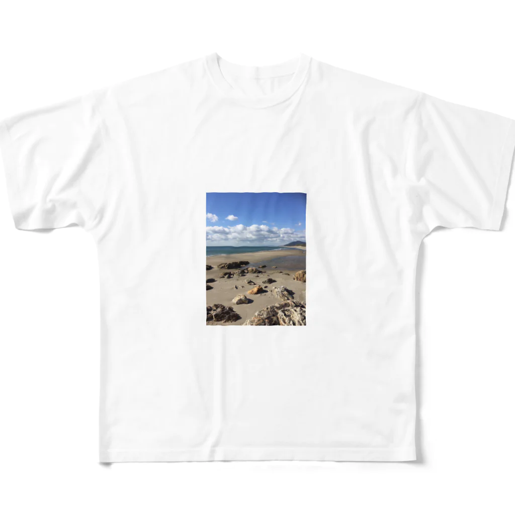 G-EICHIS_Groupの夏の海岸 フルグラフィックTシャツ