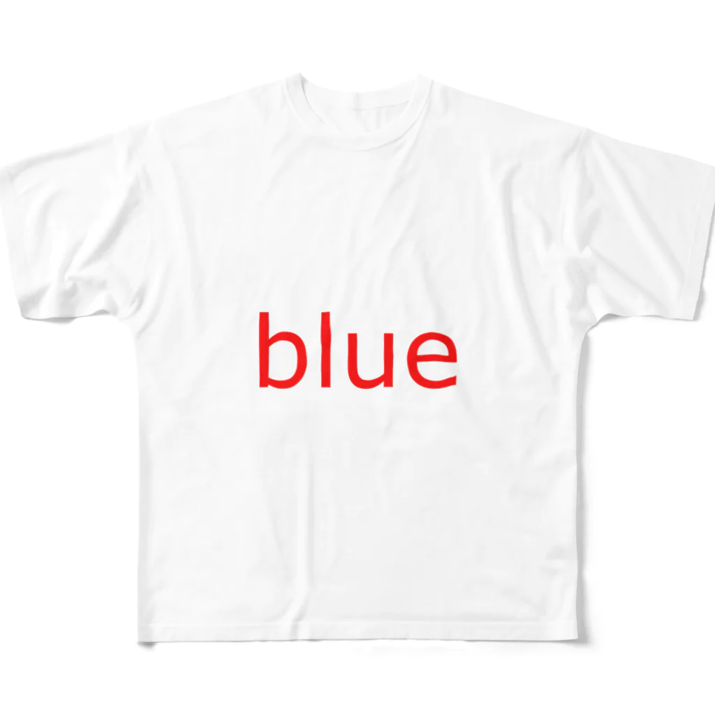 ミヤさんのblue フルグラフィックTシャツ