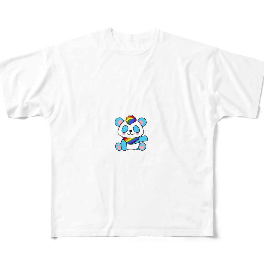 🏳️‍⚧️ 7oofのにじいろパンダ All-Over Print T-Shirt