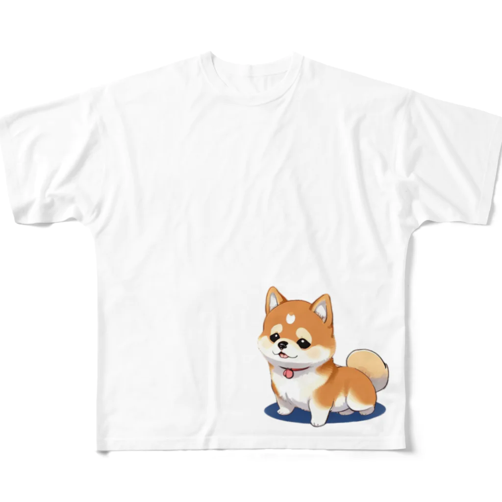 ニャタたち＆わん吉たちのわんちゃ フルグラフィックTシャツ