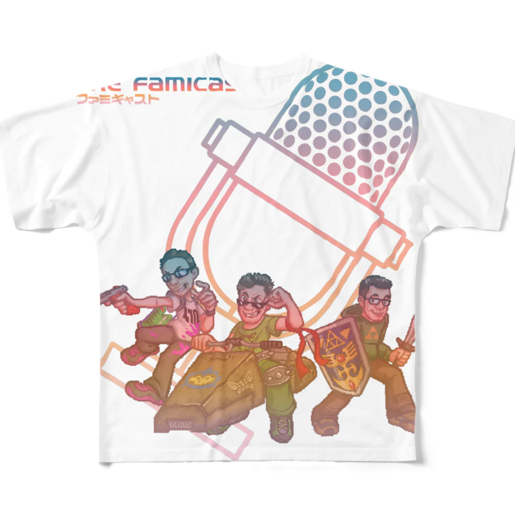 thefamicastのThe Famicast - Season 8 Trio All-Over Print T-Shirt