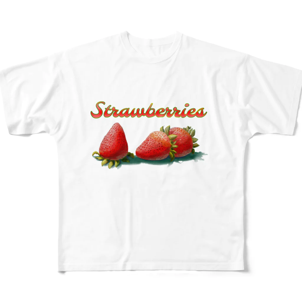 Fruit Fruit Fruit!!!のstrawberry All-Over Print T-Shirt