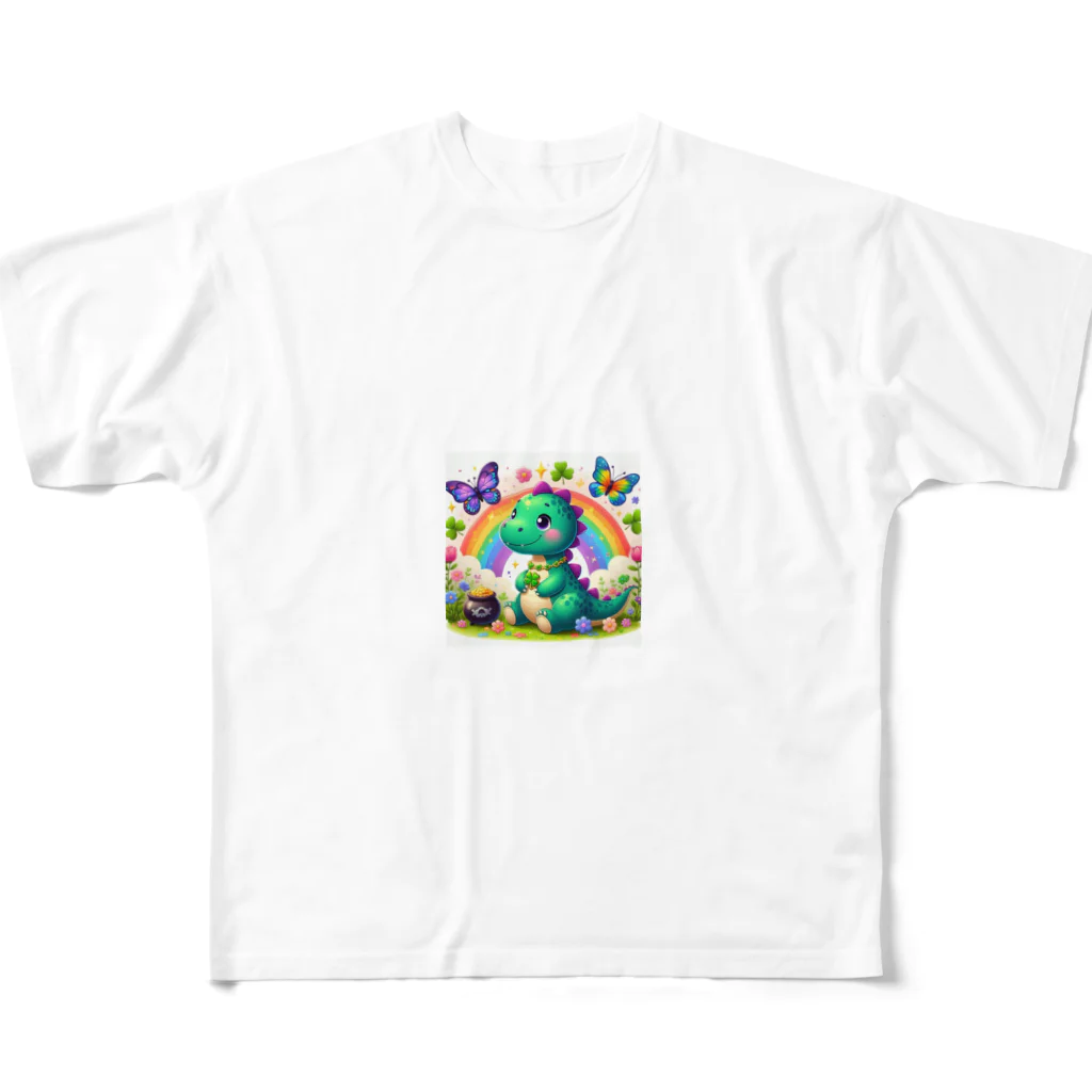 Happy Timeの恐竜くん フルグラフィックTシャツ