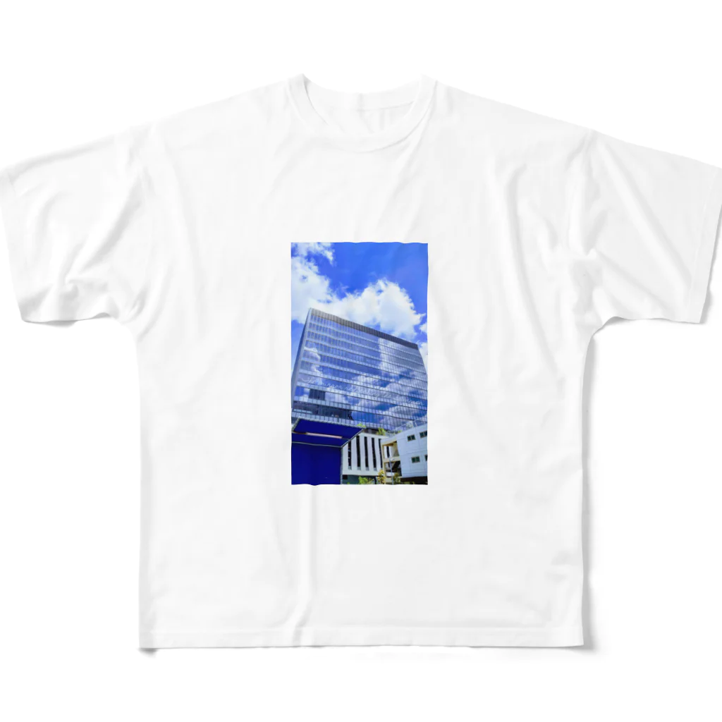 福島大道🍥の夏を映す鏡Tシャツ フルグラフィックTシャツ