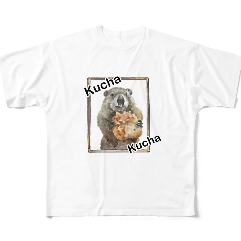 Mahoのもぐもぐマーモット（ナチュラル） All-Over Print T-Shirt