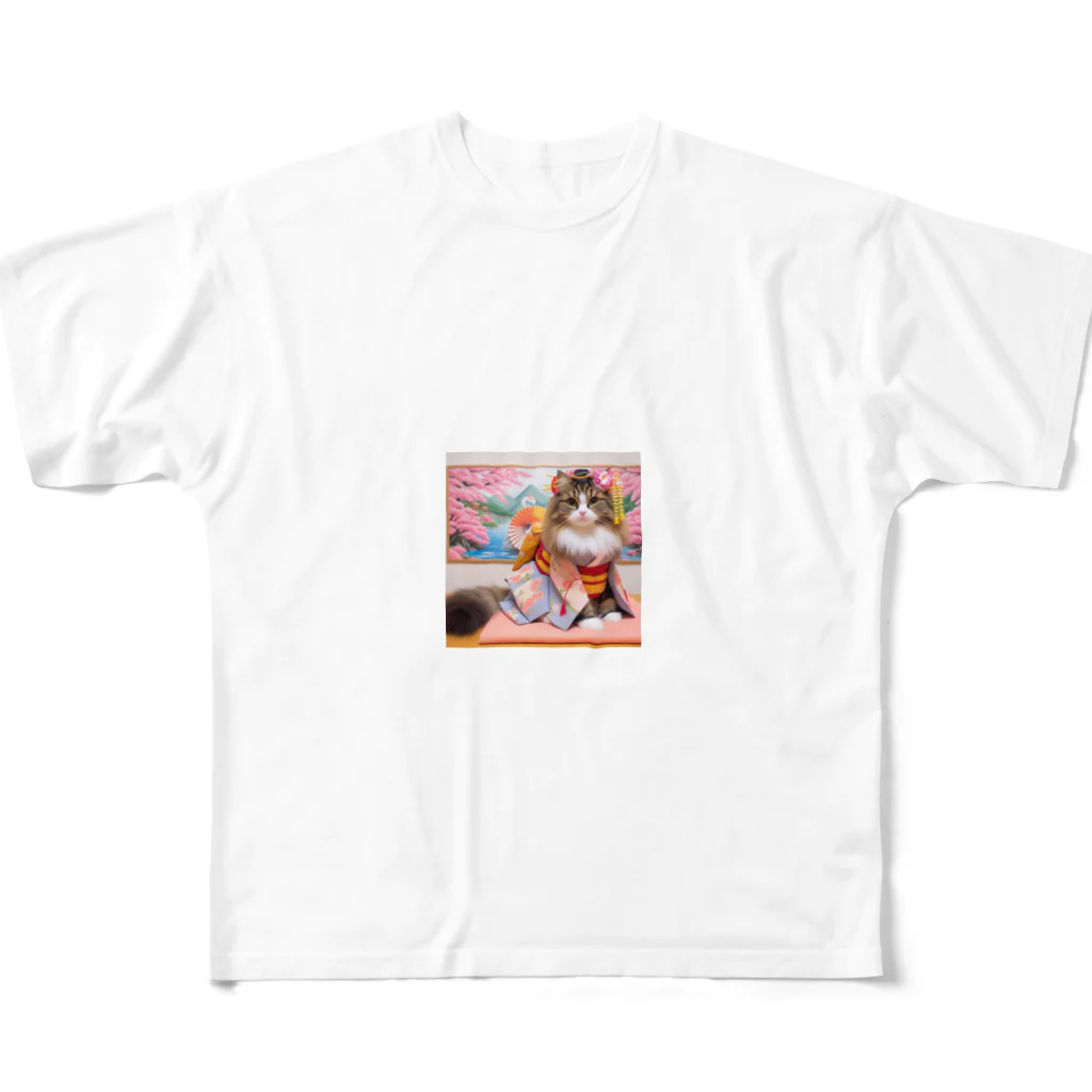 sophie138の舞妓ネコおにゃん All-Over Print T-Shirt