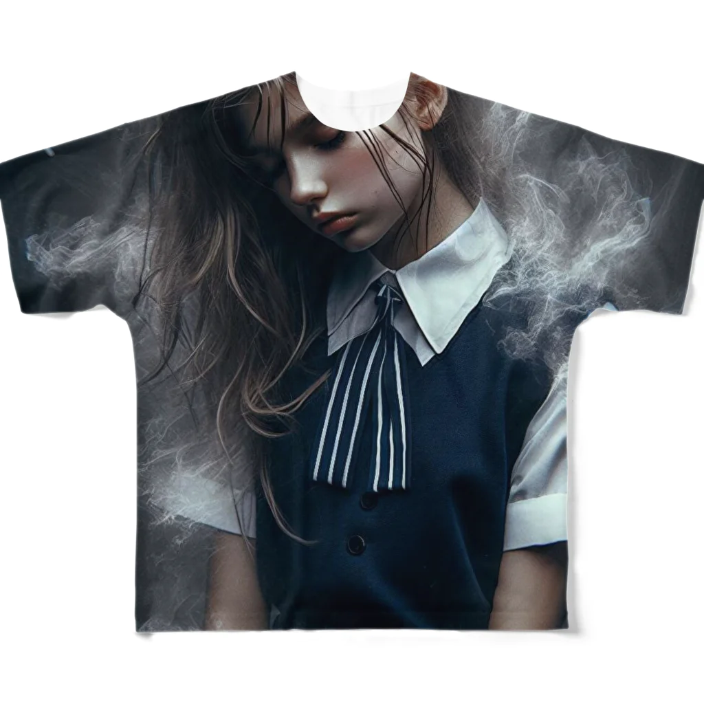 やるか、やらぬか？本人次第の少女に取り憑く者 All-Over Print T-Shirt