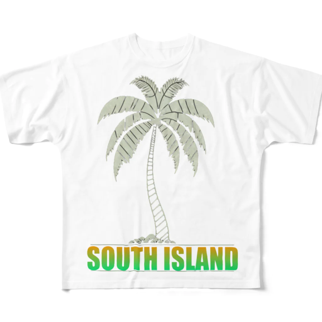 TAKU_HのSOUTHISLAND フルグラフィックTシャツ