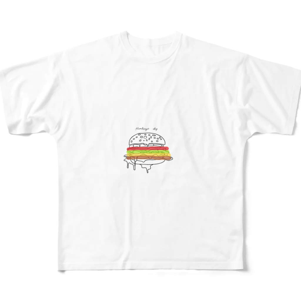 A-KdesignのHumberger day① フルグラフィックTシャツ