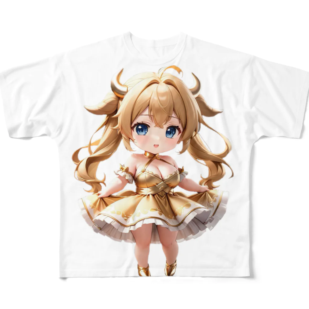 studio AzurのTaurus　牡牛座 フルグラフィックTシャツ