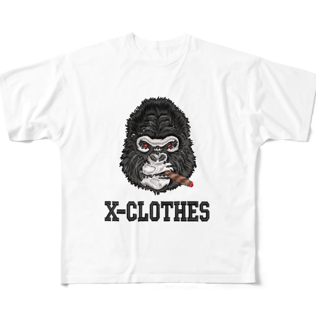 X-CLOTHESのボスゴリラ2　プリントです。 フルグラフィックTシャツ