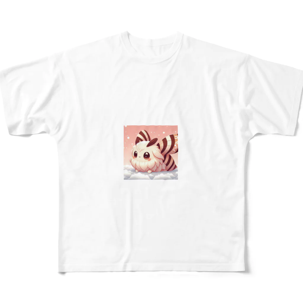 あるてごのかわいいシマエナガのキャラクターグッズです フルグラフィックTシャツ