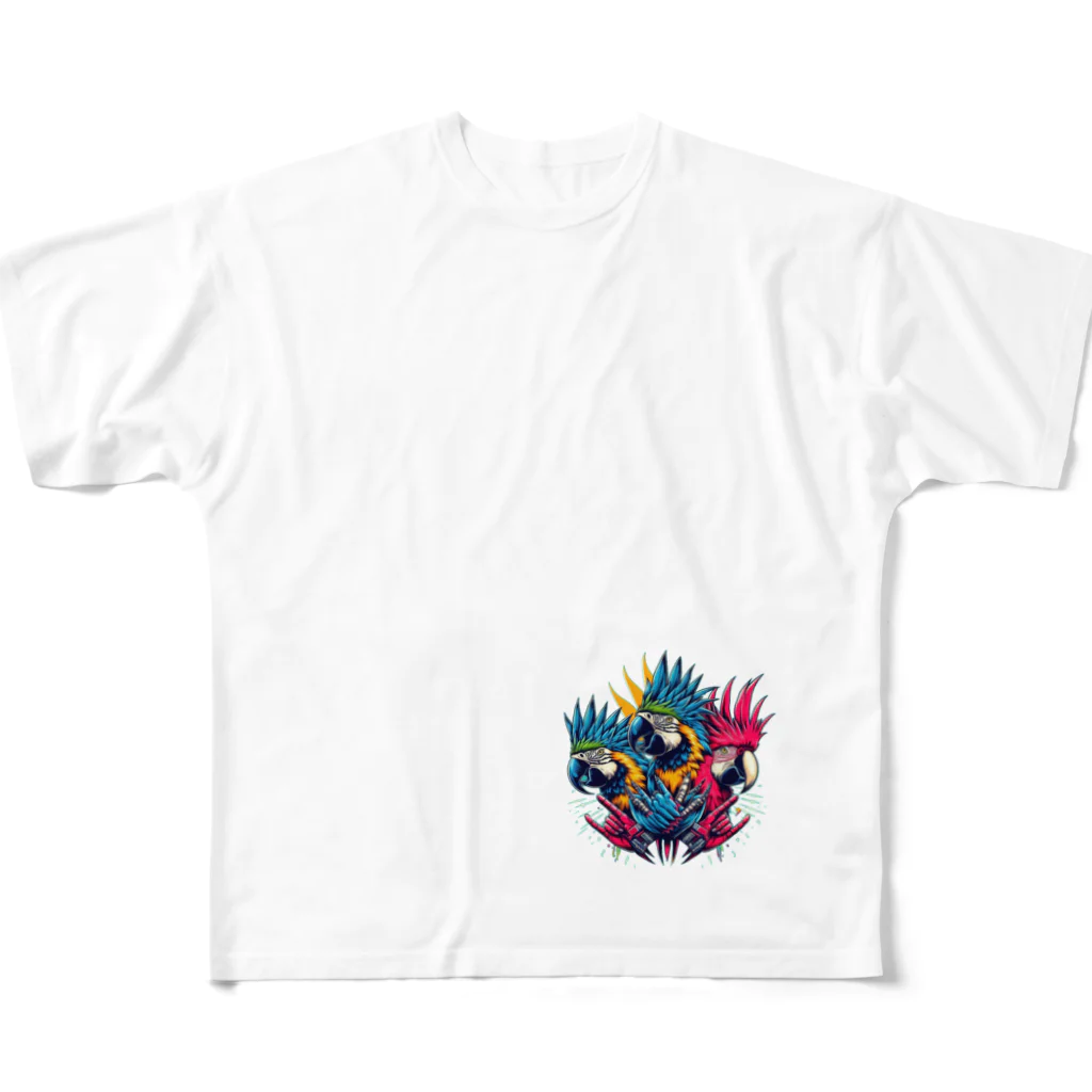 momonekokoのROCKなオオム All-Over Print T-Shirt