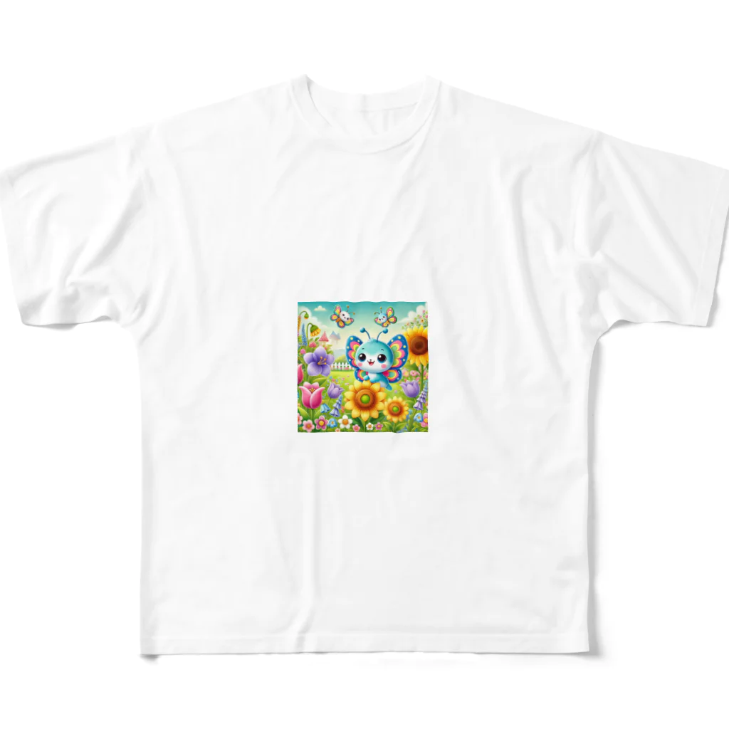 ほっこり絵音舎の🦋ちょうちょの大冒険グッズコレクション🌼✨ All-Over Print T-Shirt