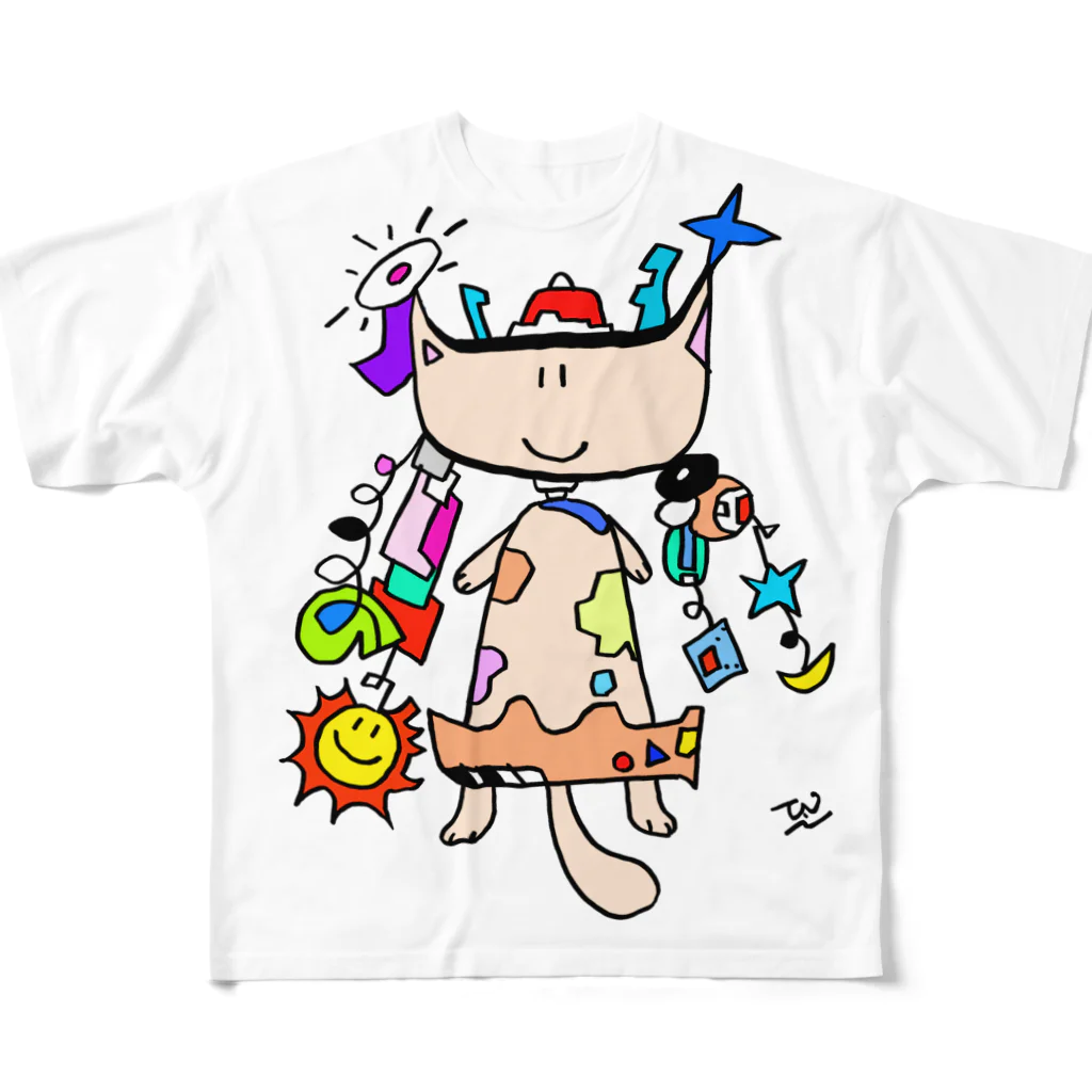 peace11newsのにゃんが選ぶ気まぐれバカンス必須アイテム2024 All-Over Print T-Shirt