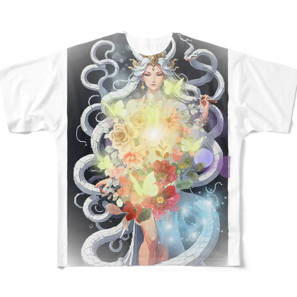 F・Y の白蛇女神様 All-Over Print T-Shirt