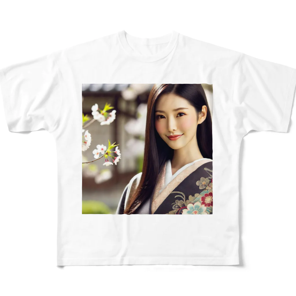 mitsuhiroのAI美女(着物編) フルグラフィックTシャツ