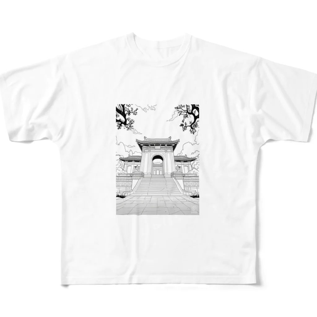 ZZRR12の世界の宮殿 フルグラフィックTシャツ