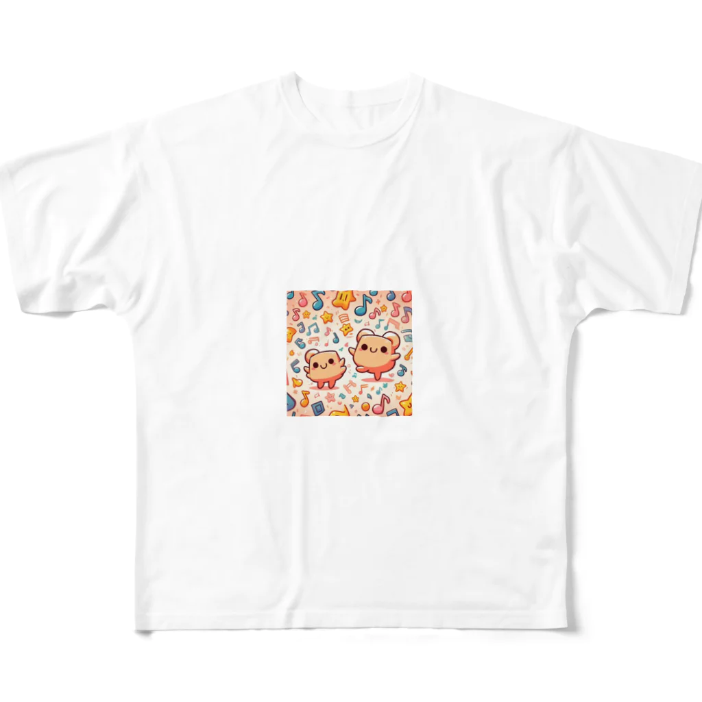 フルヤの音楽と喜びの不思議キャラクター All-Over Print T-Shirt