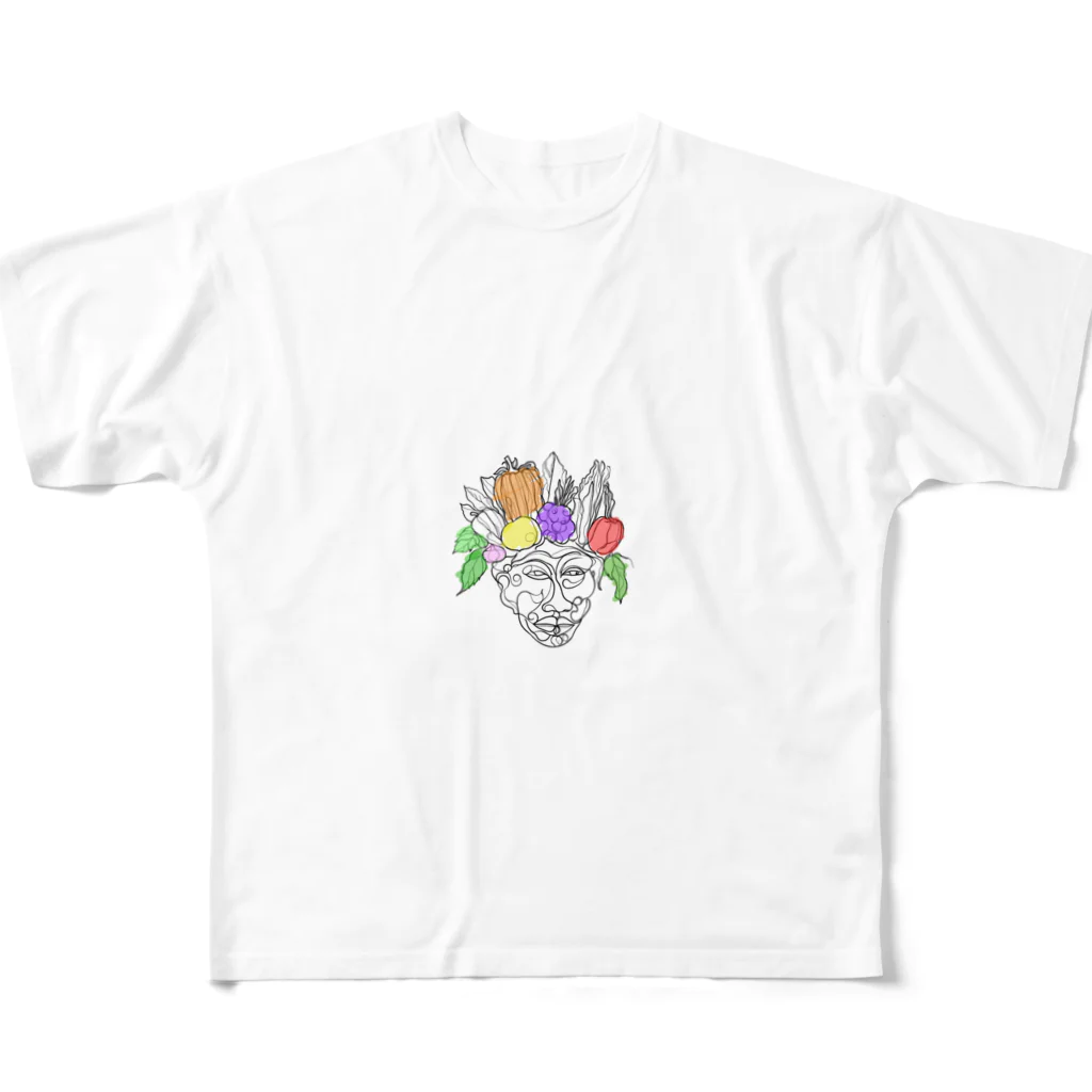 A-KdesignのArcimboldo風 All-Over Print T-Shirt