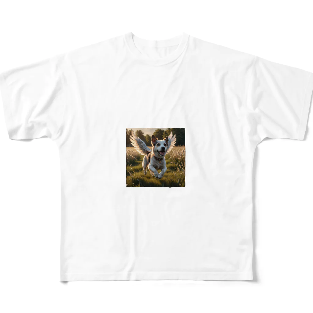 tabi555のそらとぶ犬 All-Over Print T-Shirt