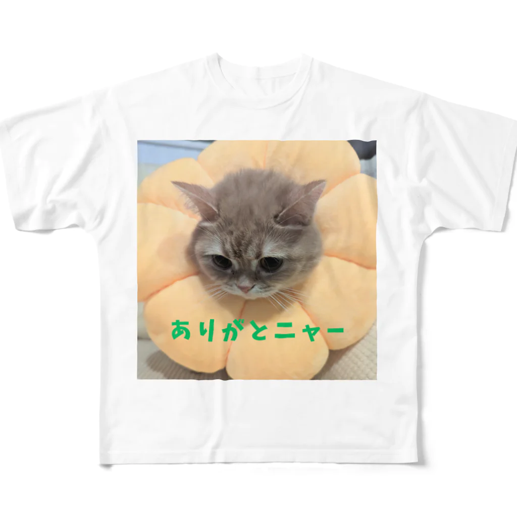 KONEKO_NEKOのありがとニャンコ All-Over Print T-Shirt