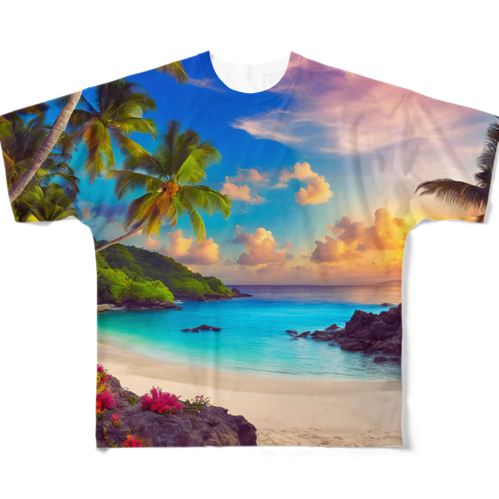 HOSHI-TANEKO🌠の🌊美しい海岸🏄✨ All-Over Print T-Shirt