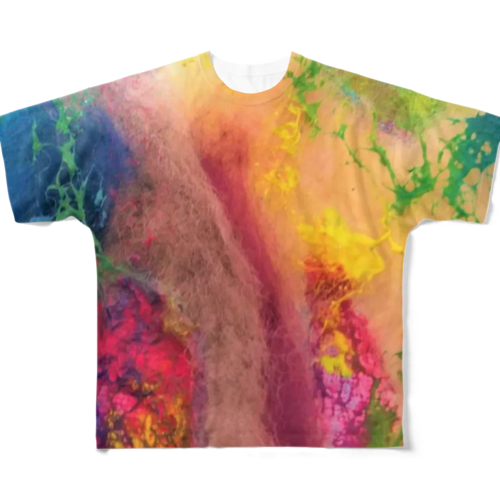 zono-on shop☆のColorful All-Over Print T-Shirt