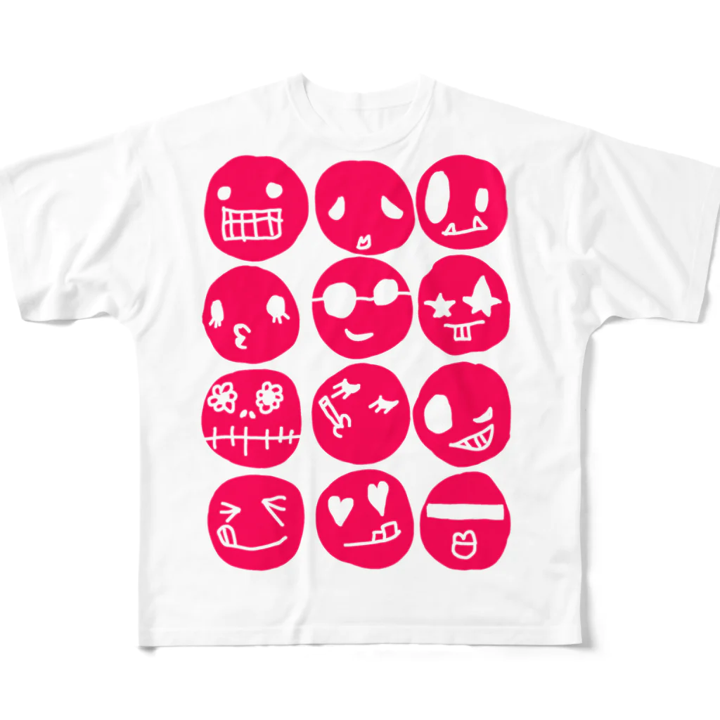 コットハンドのred face T-shirt All-Over Print T-Shirt