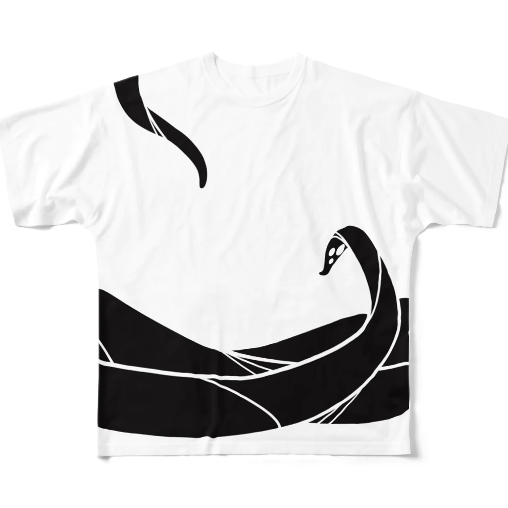触手マンの触手に巻かれてるTシャツ All-Over Print T-Shirt
