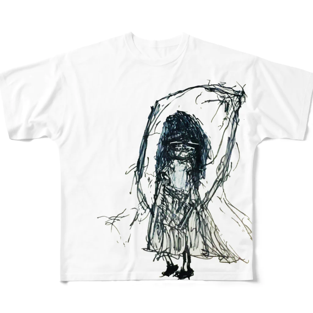 誰徒の綴神 All-Over Print T-Shirt