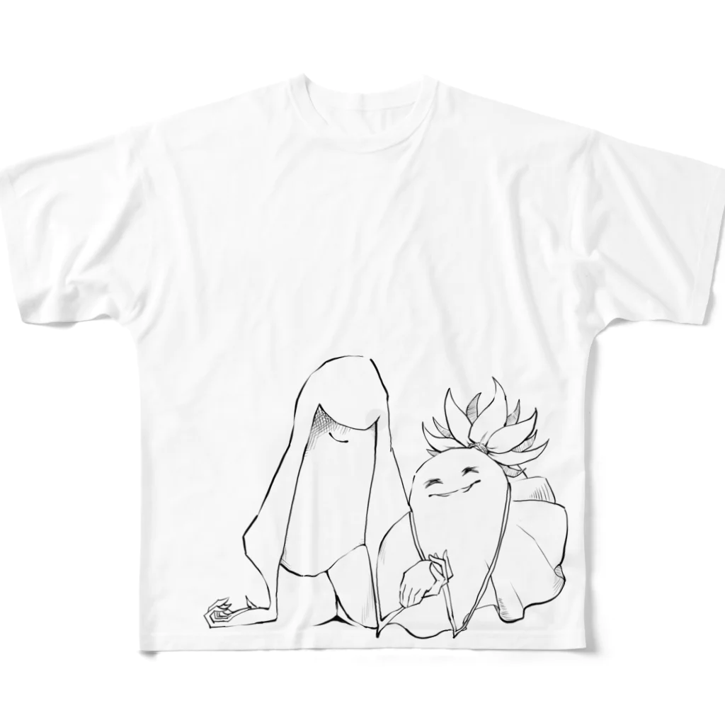 z0t-低予算低コスト製作団体のあかりすん×脇息Tシャツ All-Over Print T-Shirt