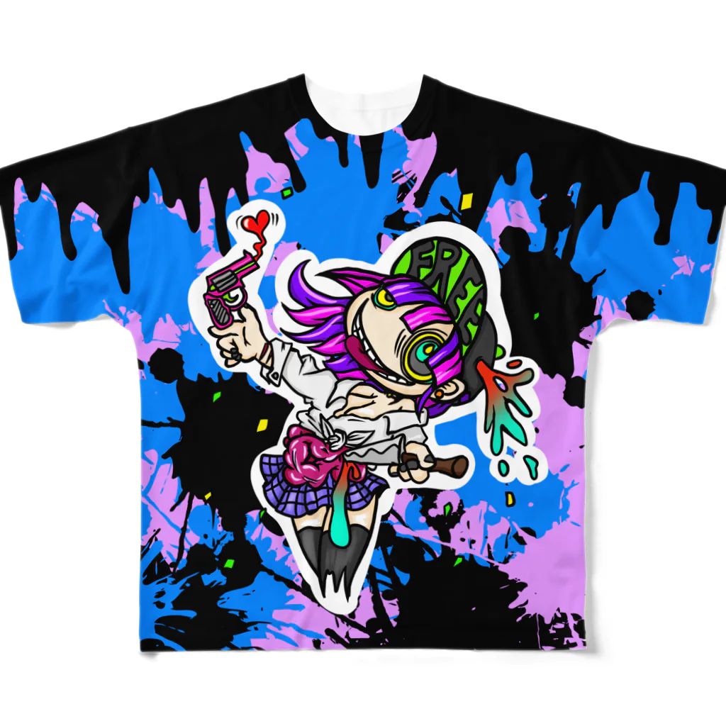 GroPopCandyの地獄への道は容易い All-Over Print T-Shirt