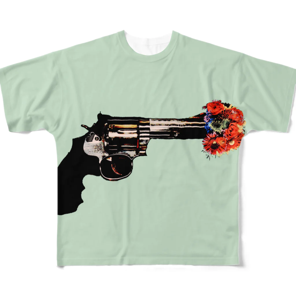 なうちの銃と花 All-Over Print T-Shirt