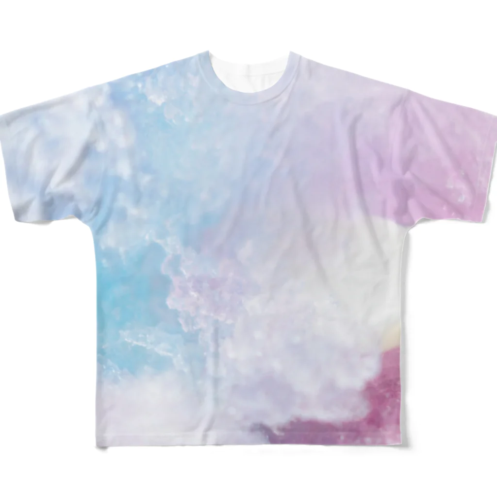 月が星を蝕べる時のかき氷の写真 All-Over Print T-Shirt