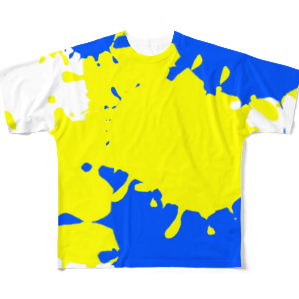 星空青井の飛び散りペンキ All-Over Print T-Shirt