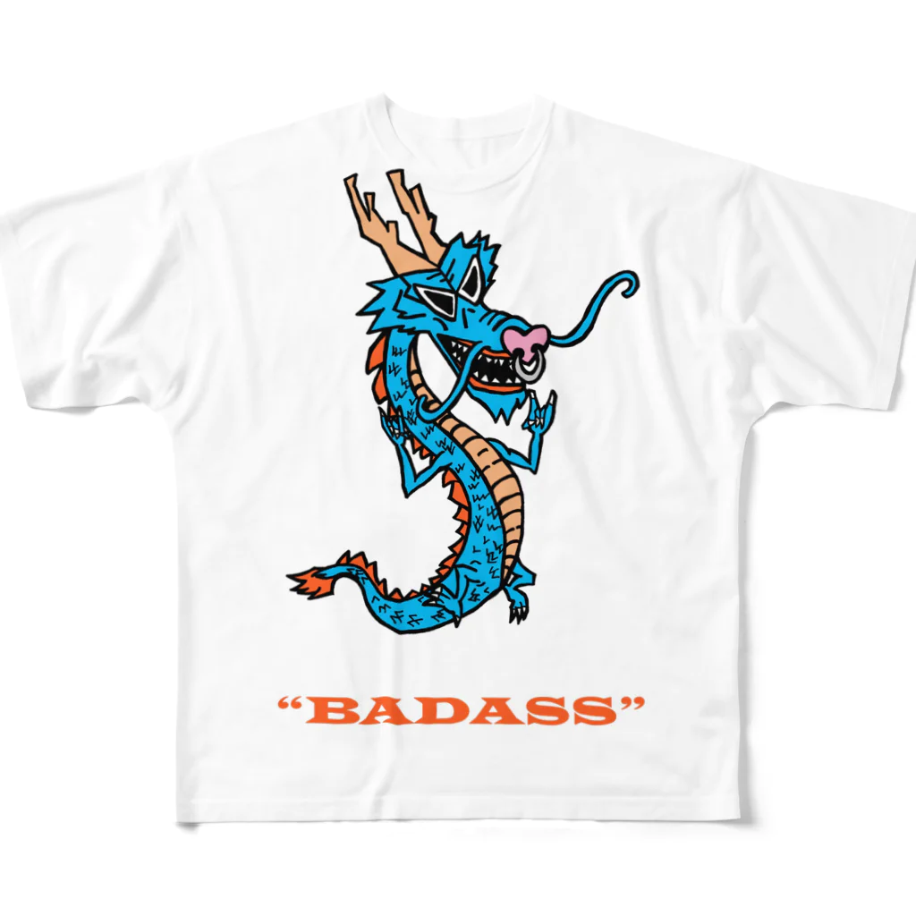 BADASS for N.B.&.M.G.のBADASS フルグラフィックTシャツ