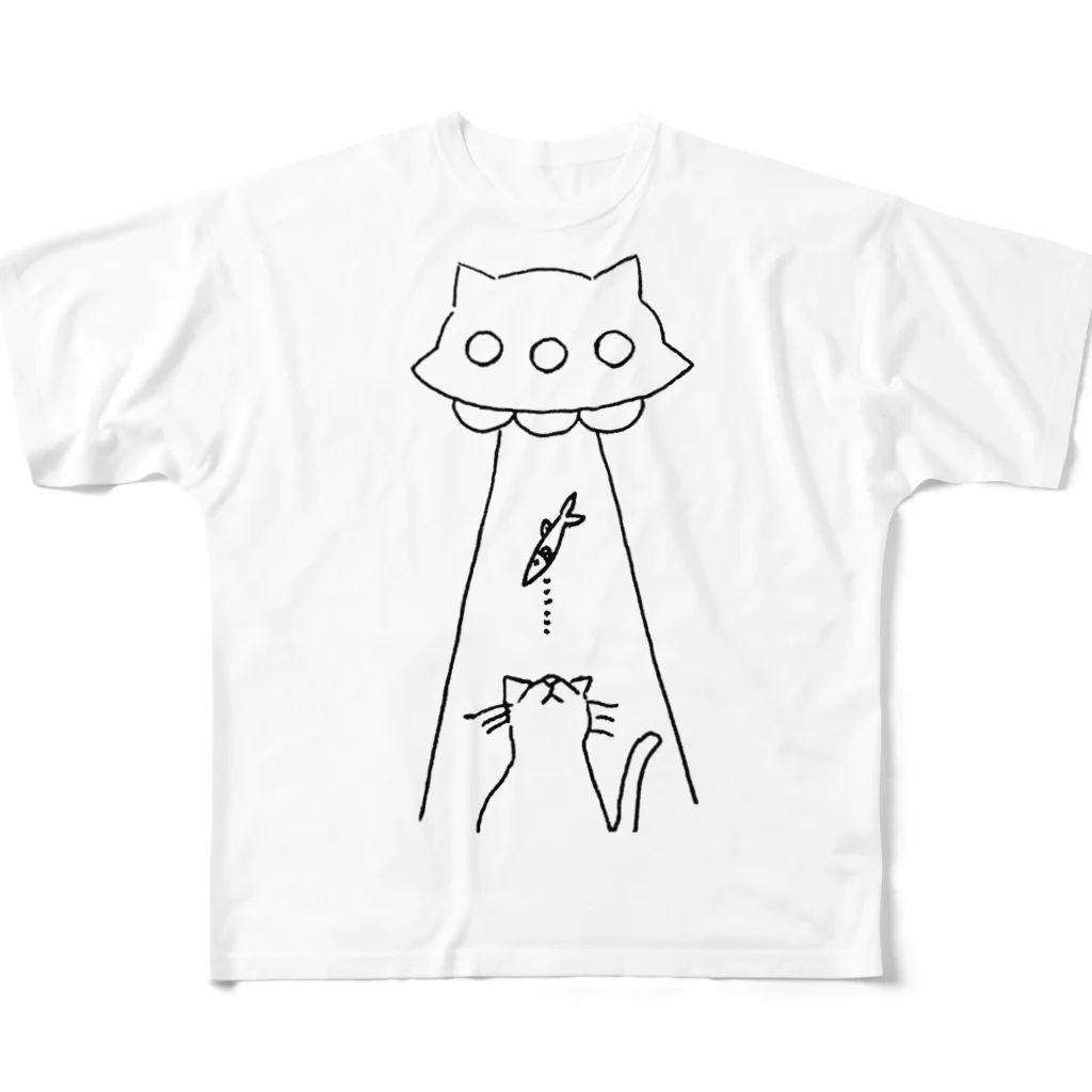 N15のUFOキャッチ フルグラフィックTシャツ