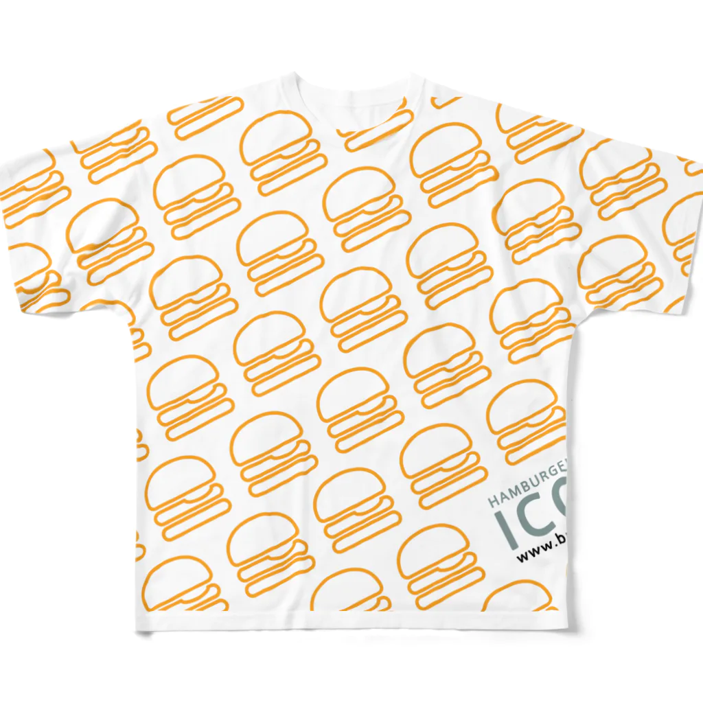 ICONのICONロゴ フルグラフィックTシャツ