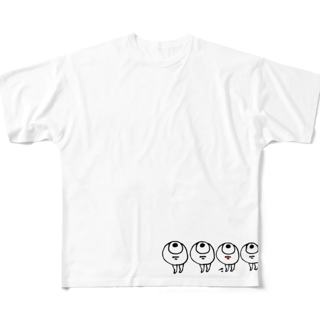 painpainのめだけよしお All-Over Print T-Shirt