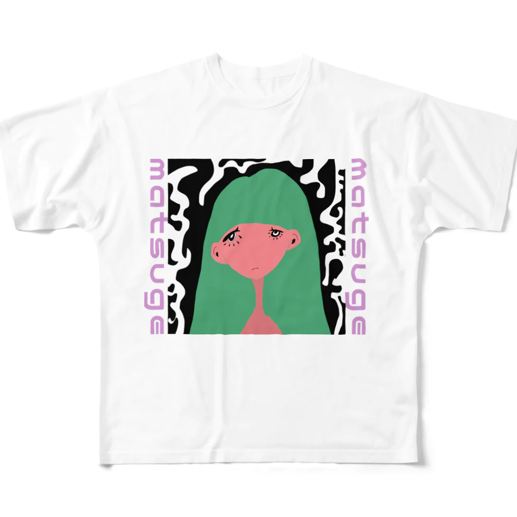 matsugeのmatsuge girl. フルグラフィックTシャツ