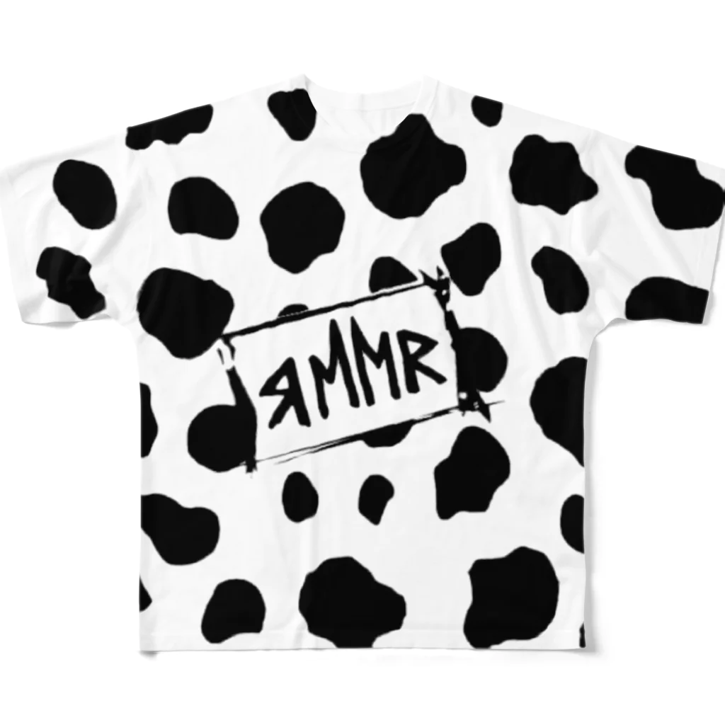 ЯMMRの牛柄 All-Over Print T-Shirt