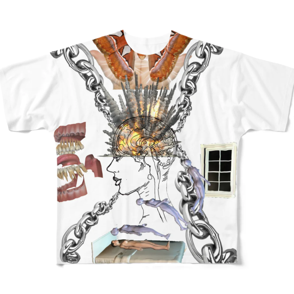 Mind_infectionのMind爆発誘拐スリット All-Over Print T-Shirt